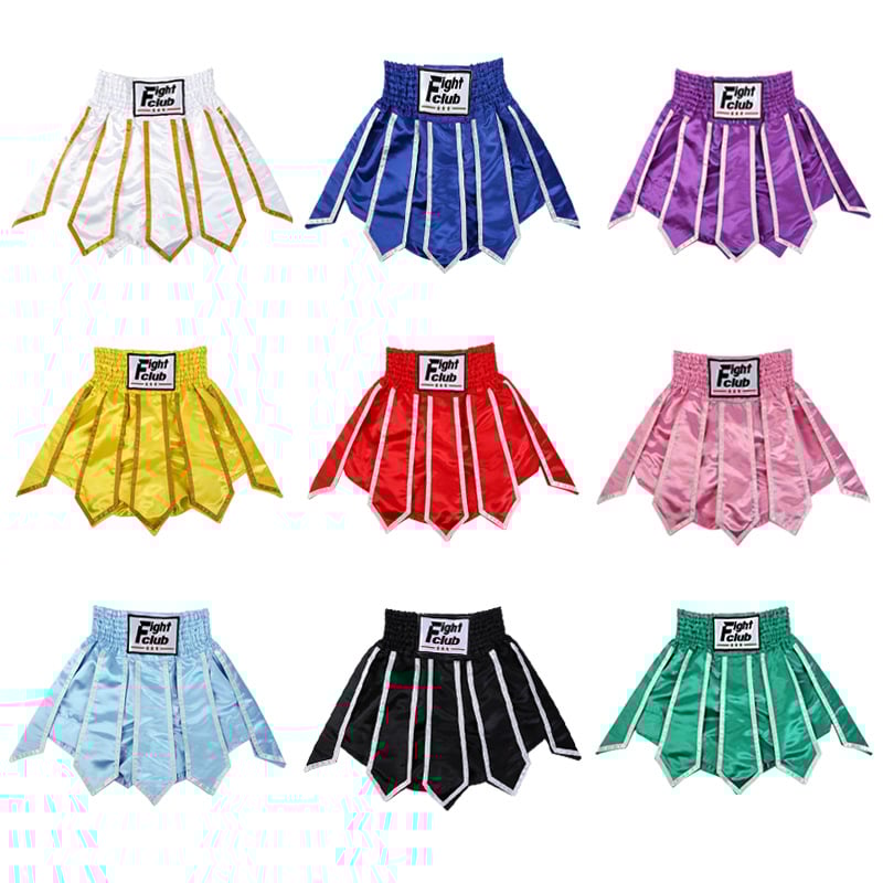 Uniszex ökölvívó/MMA rövidnadrág szalagos dizájnnal – poliészter keverék anyag, edzésre és versenyre Muay Thai, kick-box és MMA számára – Zhuoao