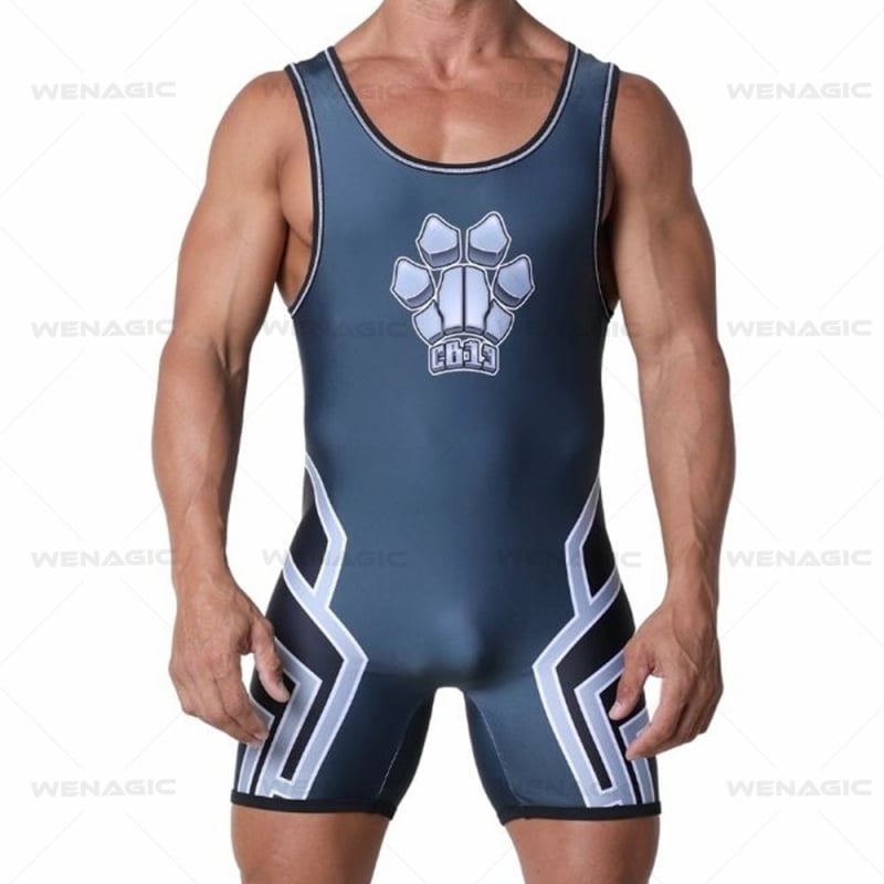 Costum de lupte dintr-o bucată pentru băieți, țesătură nylon-spandex (Lycra)