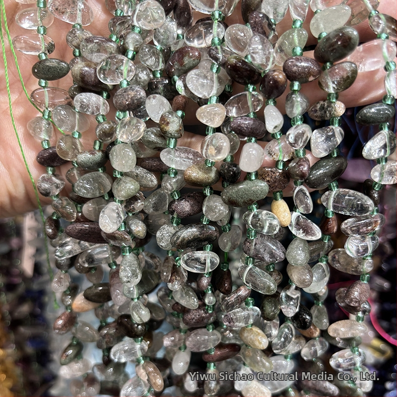 Voľné korálky z prírodného kameňa — tvar kvapky vody, vlčí zub, bočná dierka, s karabínkou