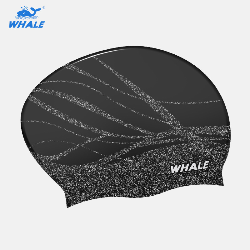 Whale silikonska kapa za plivanje – unisex za odrasle, otisak, za plivanje i vodene sportove