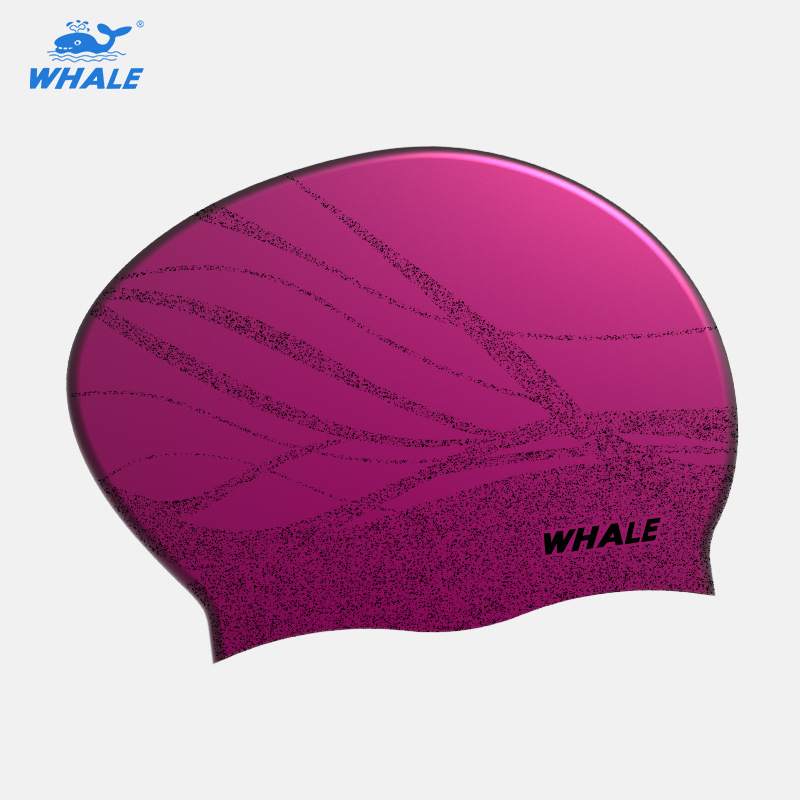 Whale silikonska kapa za plivanje – unisex za odrasle, otisak, za plivanje i vodene sportove