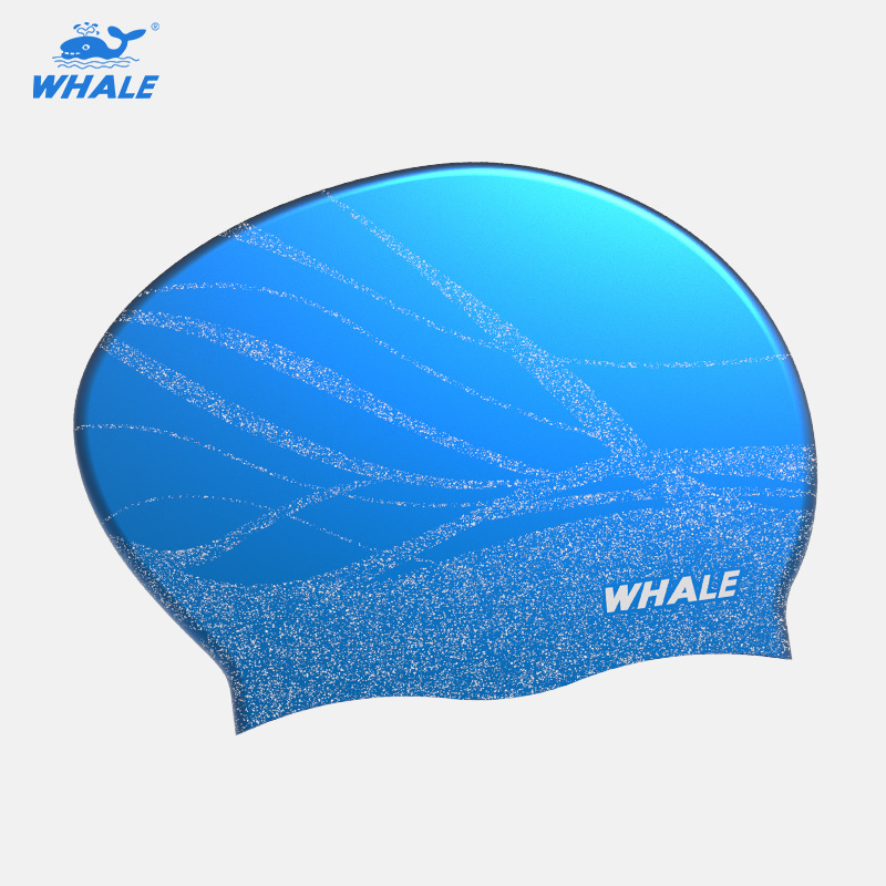 Whale silikonska kapa za plivanje – unisex za odrasle, otisak, za plivanje i vodene sportove