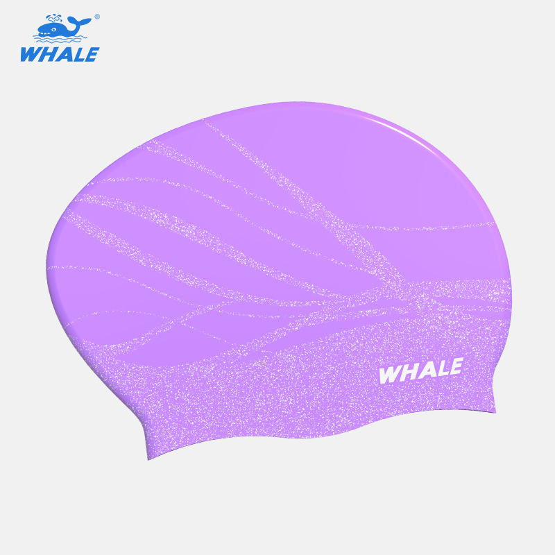Whale silikonska kapa za plivanje – unisex za odrasle, otisak, za plivanje i vodene sportove