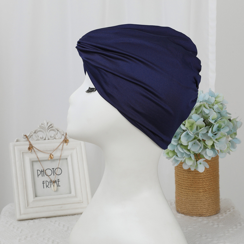 Ženska najlonska kapa za plivanje, udobna i prozračna, ne tlači glavu, plisirani dizajn vizualno sužava lice, za odrasle, idealna za plivanje i termalne kupke