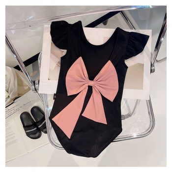 Meitenēm paredzēti viengabala peldkostīms ar lentīti, vasara 2024, vecuma 1–3 gadi