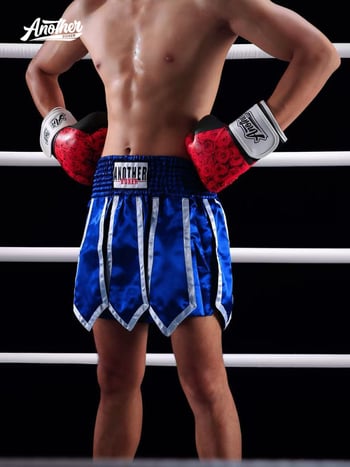 Uniszex Muay Thai/MMA edzőshortok szalagdíszítéssel, 100% poliészter