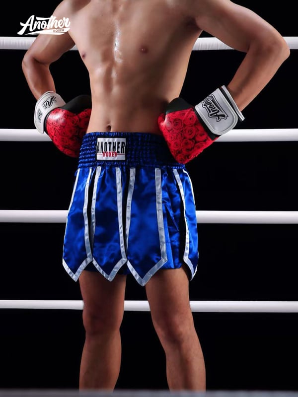 Uniszex Muay Thai/MMA edzőshortok szalagdíszítéssel, 100% poliészter
