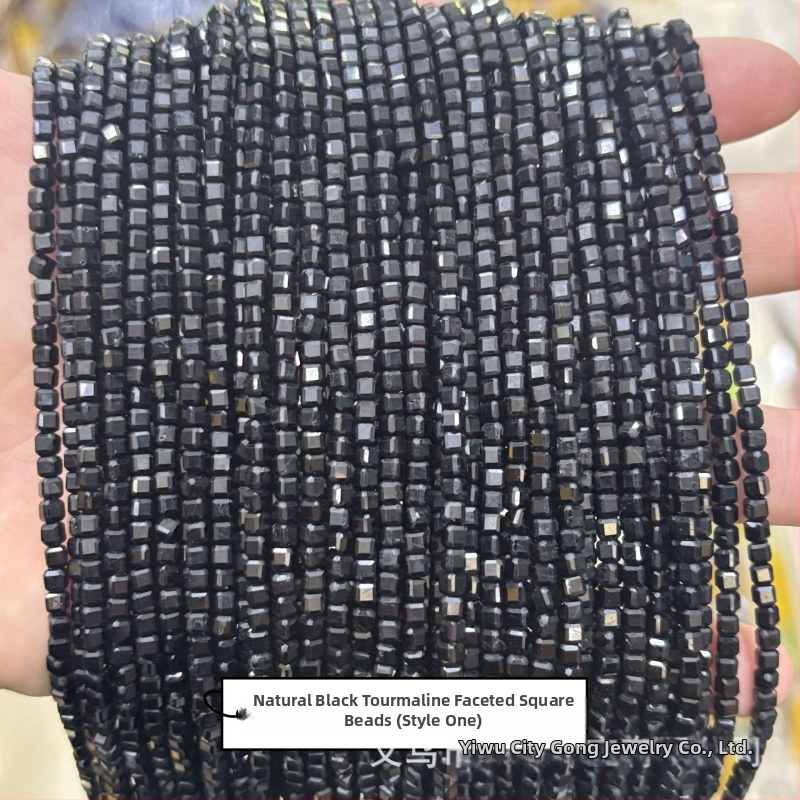 DIY ékszer gyöngyök turmalinból — természetes turmalin sorozat, vágás, csiszolás, polírozás, prémium stílus