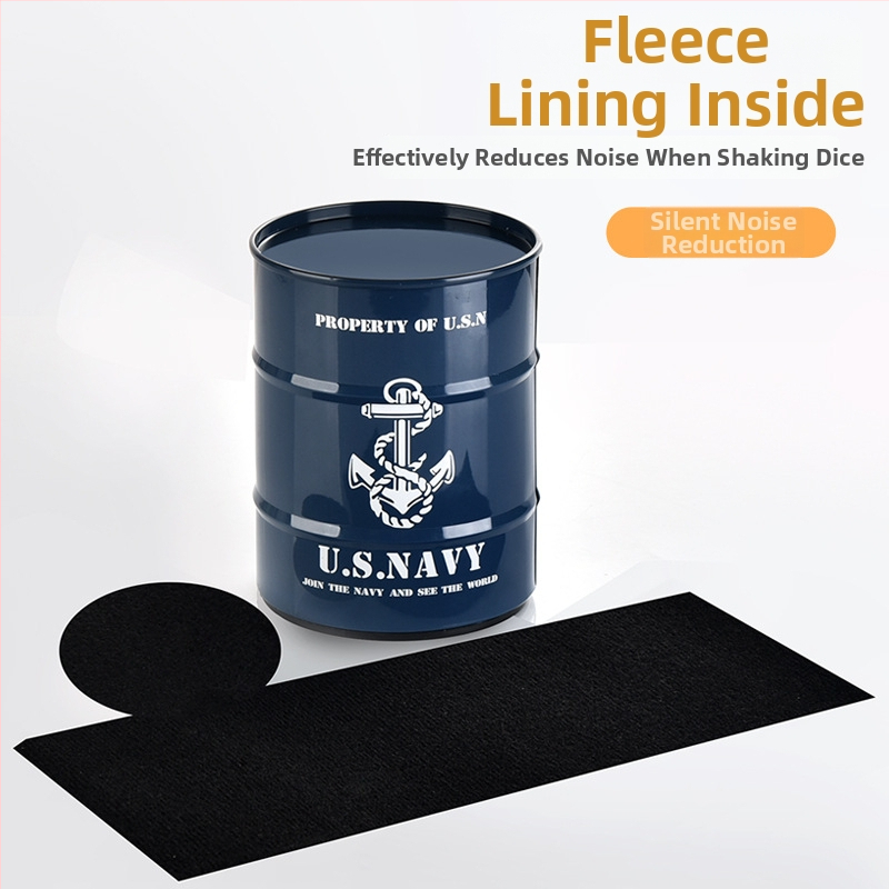 Set čašica za mućkanje kockica u obliku uljne bačve za bar i kućnu upotrebu, od plastike i željeza, tihi shaker sa sitom, za uzrast 14+, blister pakiranje