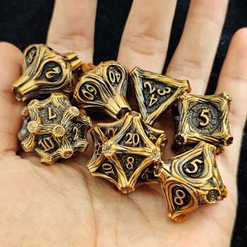 Set kockica Dungeons & Dragons – cinkova legura, 20-strana, zaobljeni kutovi (Težina 172 g; Pakiranje: 50 kom.)