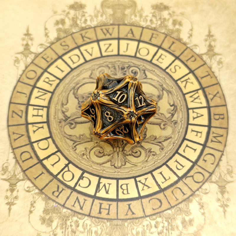Set kockica Dungeons & Dragons – cinkova legura, 20-strana, zaobljeni kutovi (Težina 172 g; Pakiranje: 50 kom.)