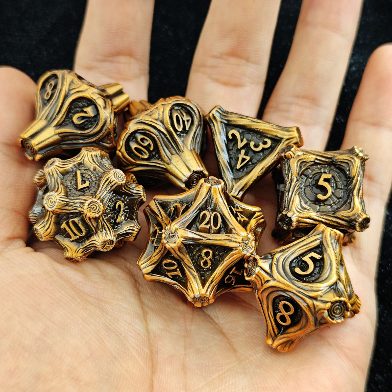 Set kockica Dungeons & Dragons – cinkova legura, 20-strana, zaobljeni kutovi (Težina 172 g; Pakiranje: 50 kom.)