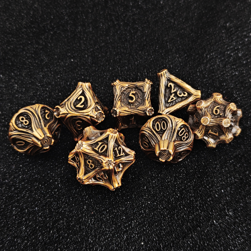 Set kockica Dungeons & Dragons – cinkova legura, 20-strana, zaobljeni kutovi (Težina 172 g; Pakiranje: 50 kom.)