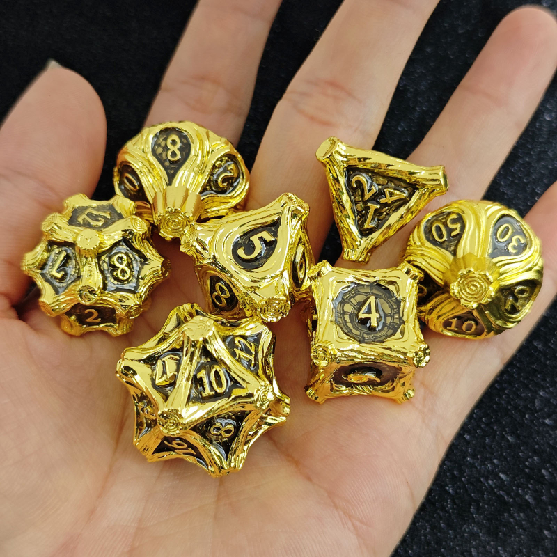 Set kockica Dungeons & Dragons – cinkova legura, 20-strana, zaobljeni kutovi (Težina 172 g; Pakiranje: 50 kom.)