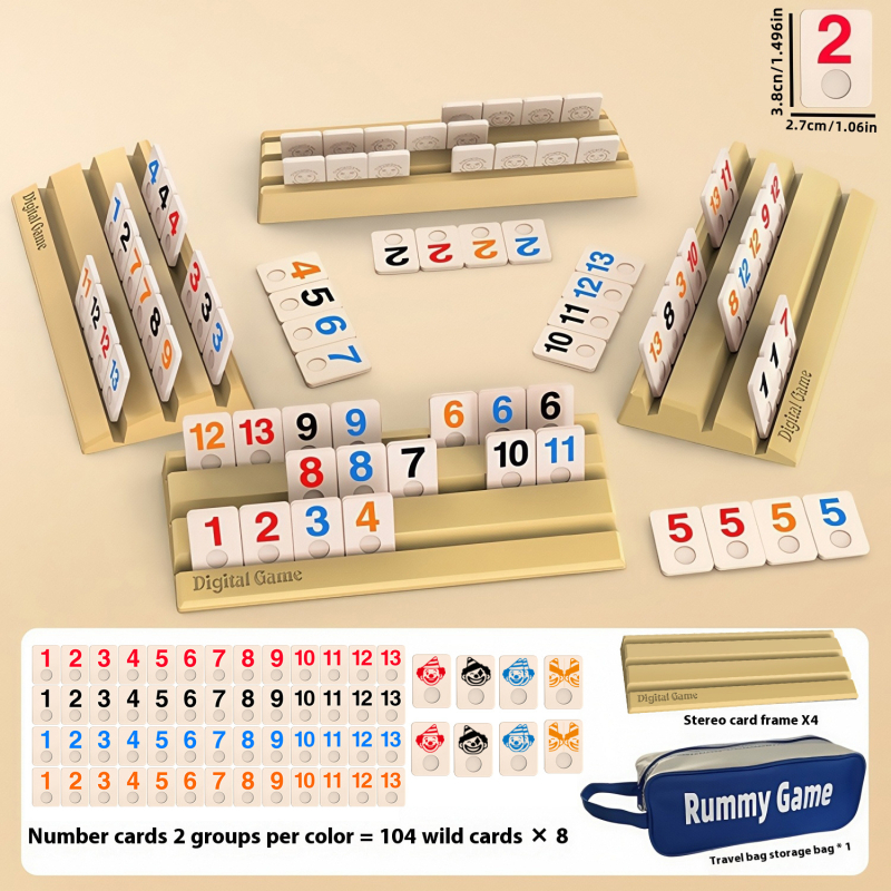 Plastična Mahjong-stil kartijska igra – interaktivna društvena stolna igra, potiče mentalni razvoj i koordinaciju ruka-oko; pakirano u vrećici.