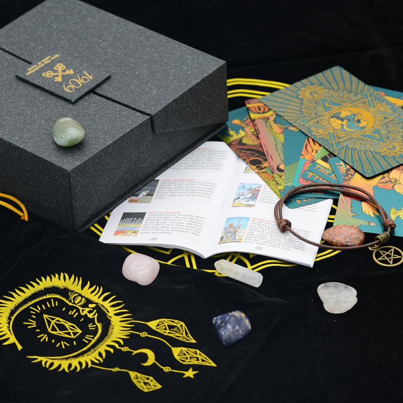 Tarot kártya készlet, PET anyag, asztali játékokhoz, társasjáték-kártyák, Opp zacskó csomagolás, 7-14 és 15-35 éves korosztály számára