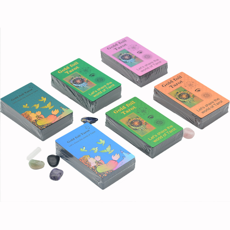 Tarot kártya készlet, PET anyag, asztali játékokhoz, társasjáték-kártyák, Opp zacskó csomagolás, 7-14 és 15-35 éves korosztály számára