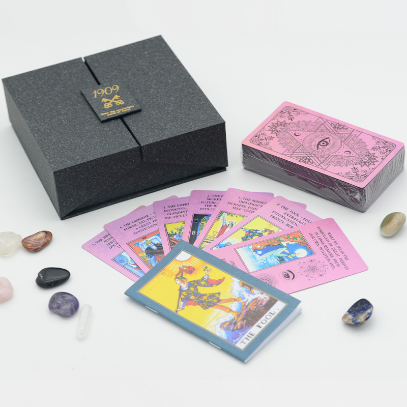 Tarot kártya készlet, PET anyag, asztali játékokhoz, társasjáték-kártyák, Opp zacskó csomagolás, 7-14 és 15-35 éves korosztály számára