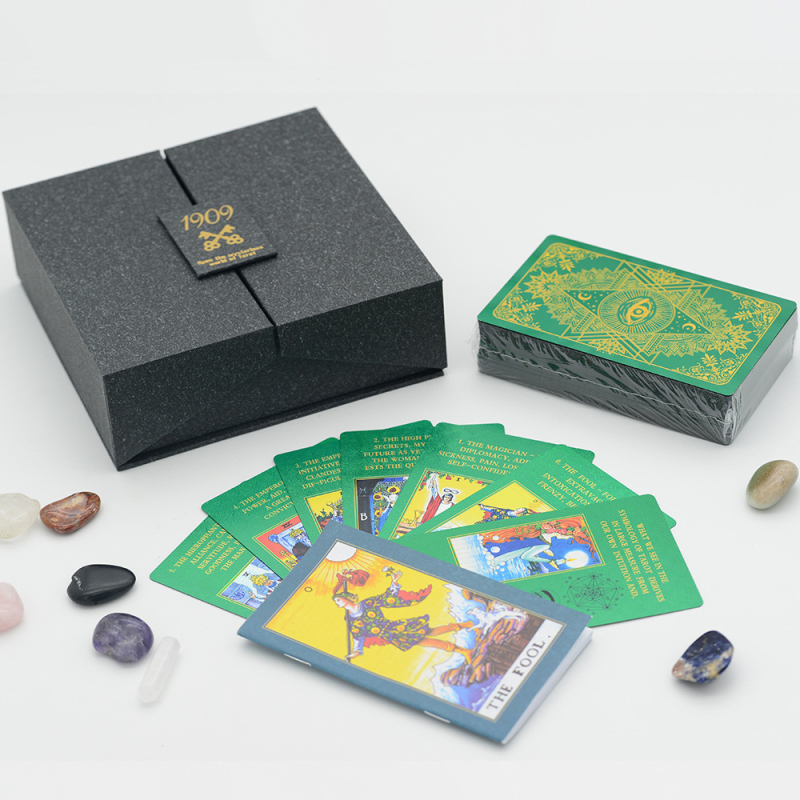 Tarot kártya készlet, PET anyag, asztali játékokhoz, társasjáték-kártyák, Opp zacskó csomagolás, 7-14 és 15-35 éves korosztály számára