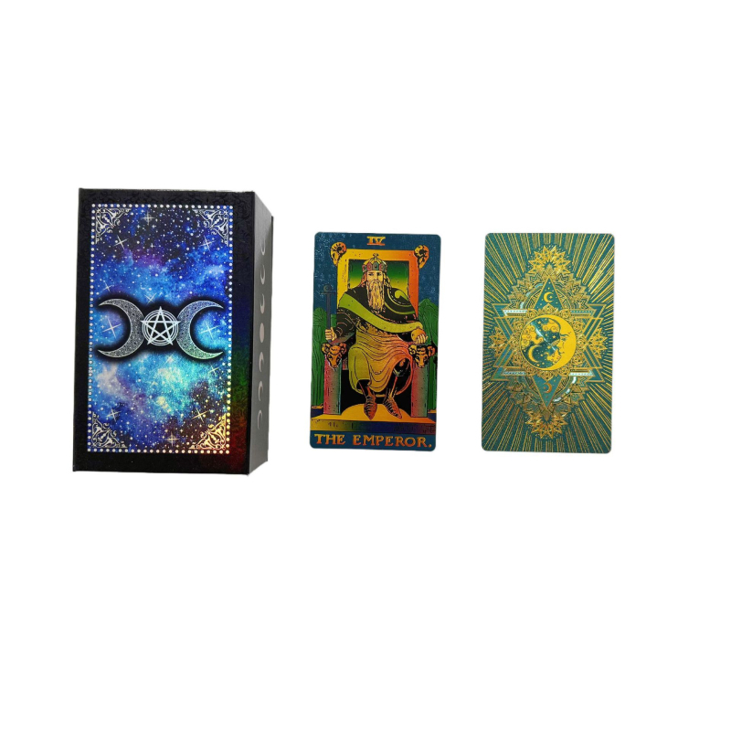 Tarot kártya készlet, PET anyag, asztali játékokhoz, társasjáték-kártyák, Opp zacskó csomagolás, 7-14 és 15-35 éves korosztály számára