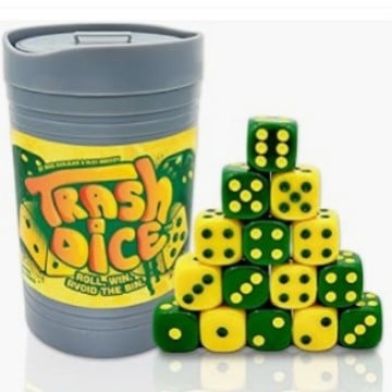 Dumpster Dice — brza obiteljska igra s kockicama, plastika/smola, East Promise, pakiranje u torbi, za uzrast 15–35