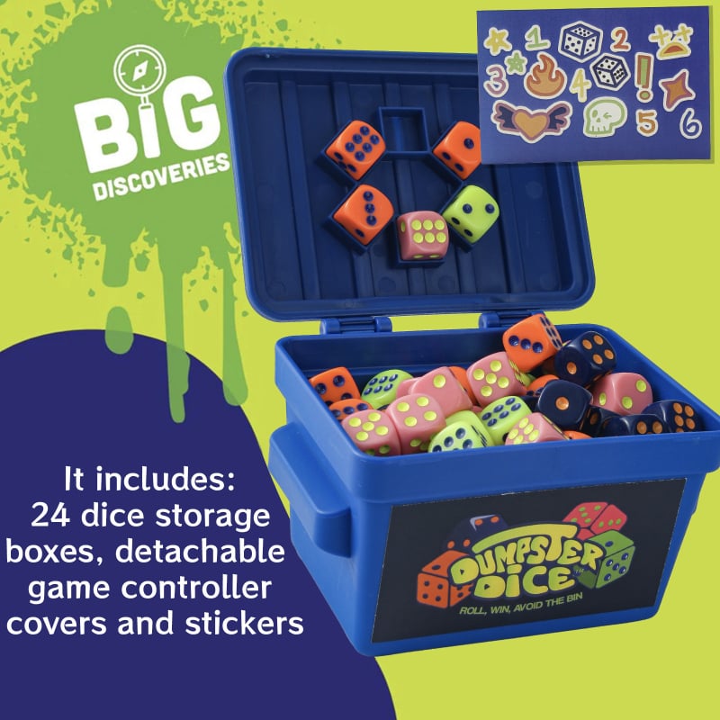 Dumpster Dice — brza obiteljska igra s kockicama, plastika/smola, East Promise, pakiranje u torbi, za uzrast 15–35