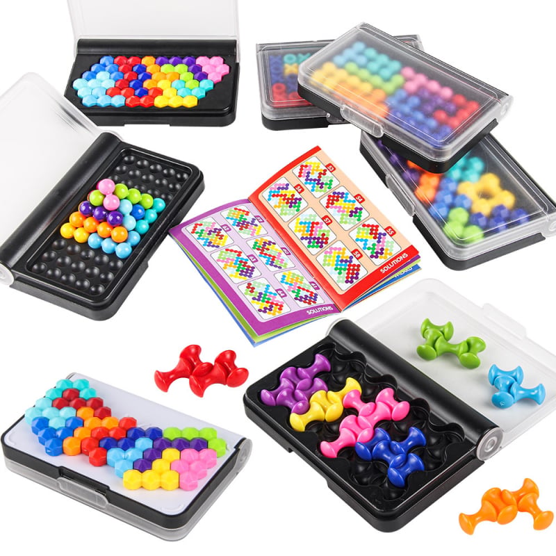 Plastična stolna puzzle igra s 3D perlicama, interaktivno za dvoje, DIY igračka