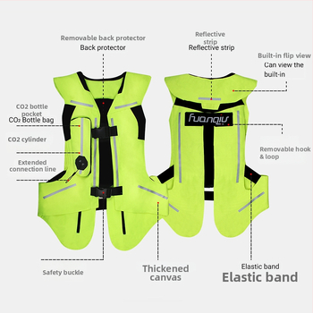 IRONRIDE gaisa spilvena aizsargveste, otrās paaudzes, piepūšamā aizsardzības veste riteņbraukšanai, universāla