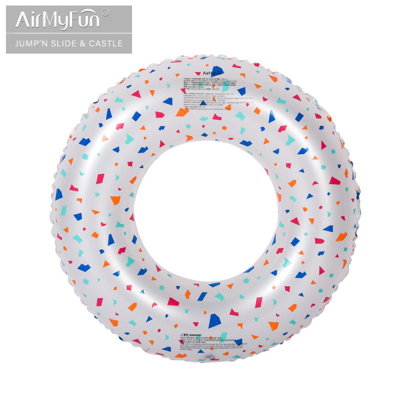 Odrasli plivački prsten s uzorkom ajkule — ekološki PVC, debljina 0,23 mm, plovnu igračku za vodu