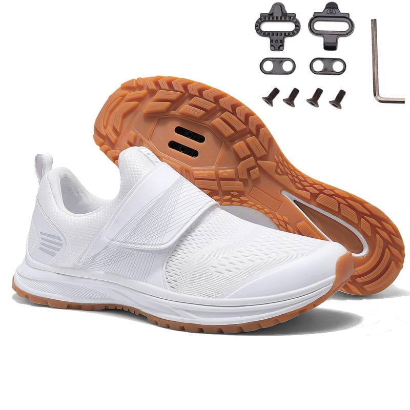 Unisex velosipēdu kurpes iekšējai un kalnu velobraukšanai — stingra zole, gumijas zole, atbalsts un šoku absorbēšana