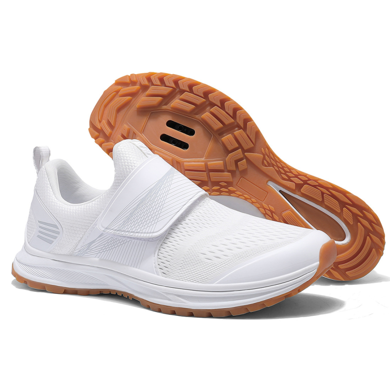 Unisex velosipēdu kurpes iekšējai un kalnu velobraukšanai — stingra zole, gumijas zole, atbalsts un šoku absorbēšana