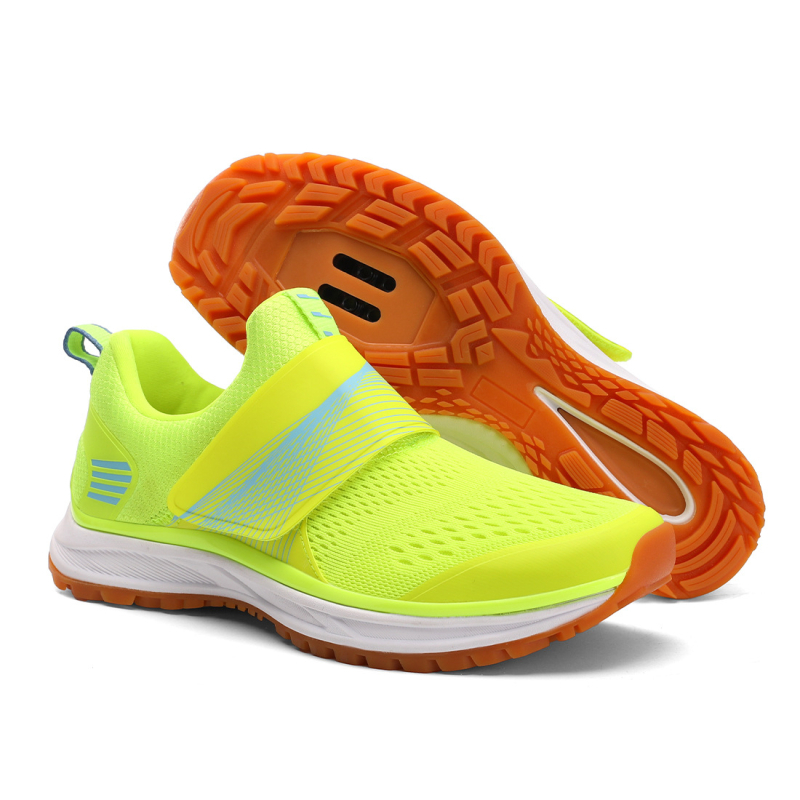 Unisex velosipēdu kurpes iekšējai un kalnu velobraukšanai — stingra zole, gumijas zole, atbalsts un šoku absorbēšana