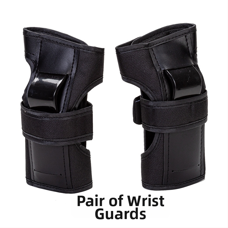 Aizsargu komplekts skrituļslidošanai un ziemas sporta veidiem - ceļgalu, elkoņu un plaukstu aizsargi ar putu pildījumu, sešu vienību komplekts