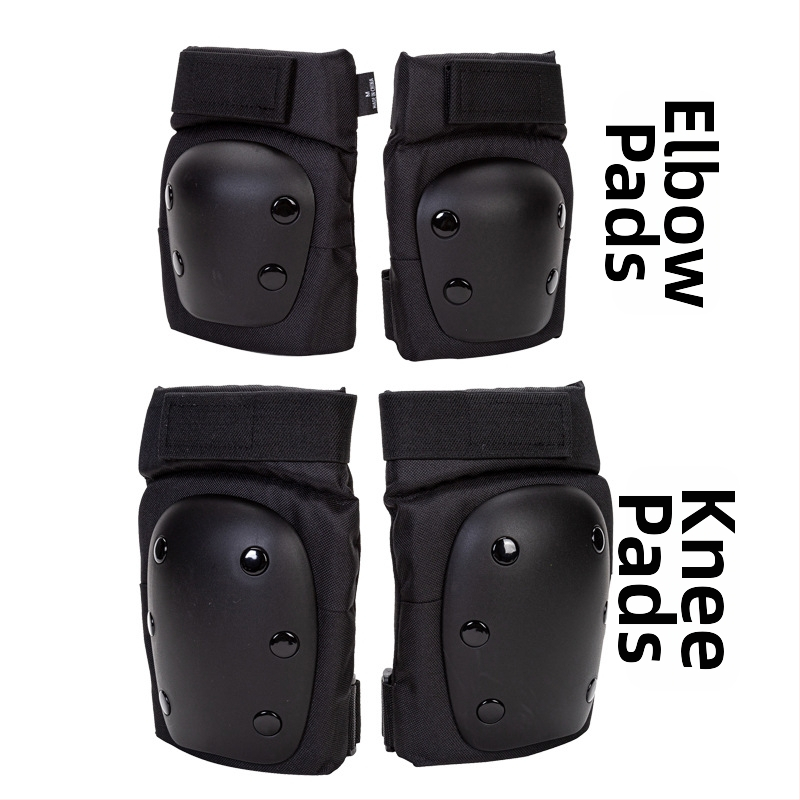 Aizsargu komplekts skrituļslidošanai un ziemas sporta veidiem - ceļgalu, elkoņu un plaukstu aizsargi ar putu pildījumu, sešu vienību komplekts