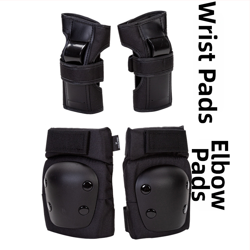 Aizsargu komplekts skrituļslidošanai un ziemas sporta veidiem - ceļgalu, elkoņu un plaukstu aizsargi ar putu pildījumu, sešu vienību komplekts