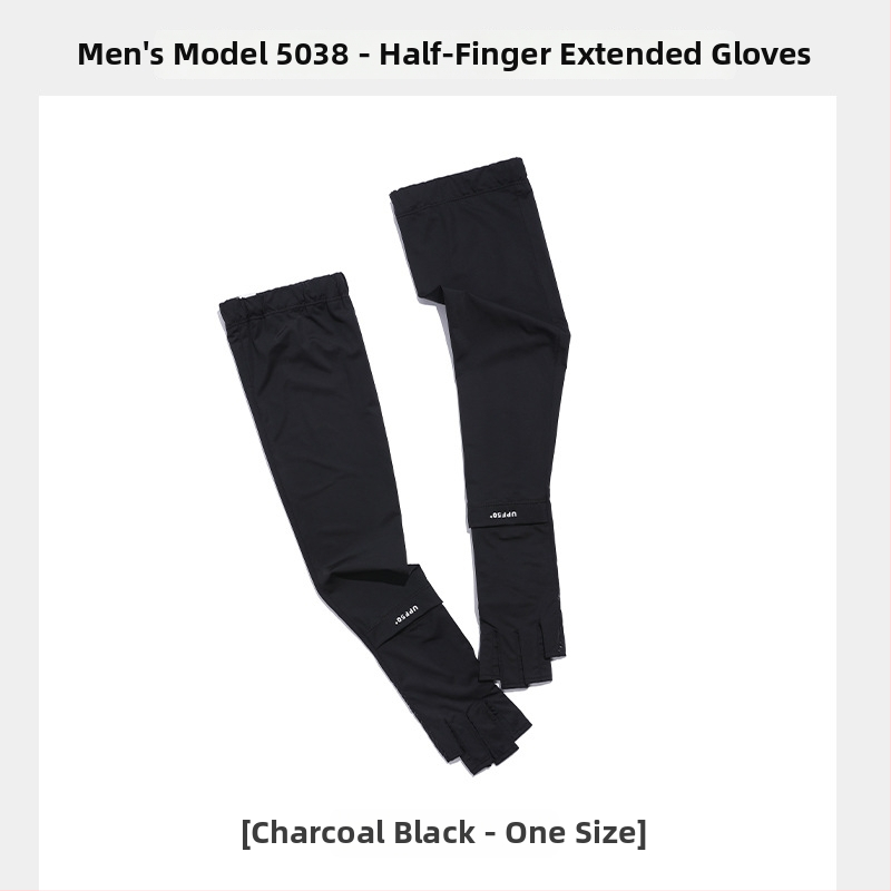 UV apsaugos pirštinės - puspiršto dizainas, kvėpuojančios iš ledinio šilko, greitai džiūsta, neslystančios, su jutikliniu ekranu suderinamos