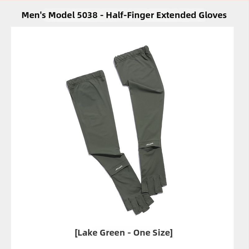 UV apsaugos pirštinės - puspiršto dizainas, kvėpuojančios iš ledinio šilko, greitai džiūsta, neslystančios, su jutikliniu ekranu suderinamos