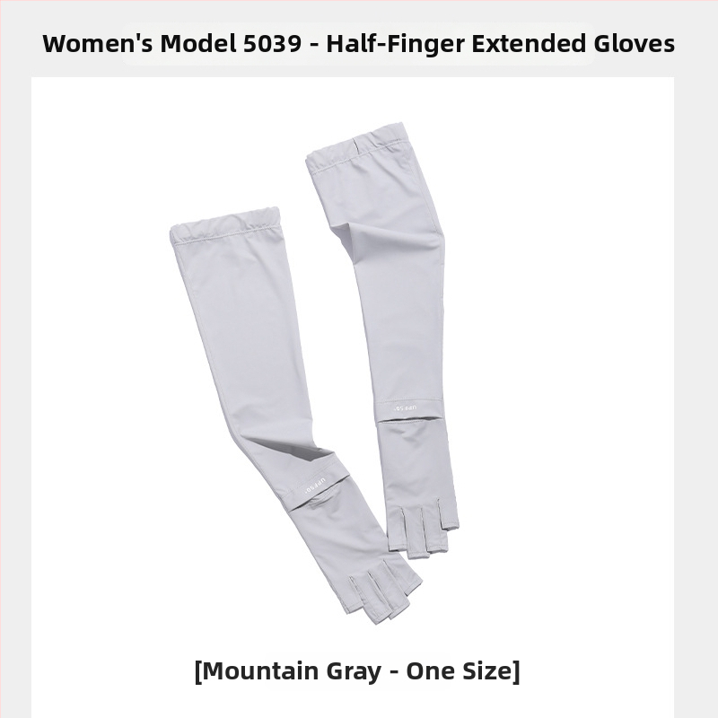 UV apsaugos pirštinės - puspiršto dizainas, kvėpuojančios iš ledinio šilko, greitai džiūsta, neslystančios, su jutikliniu ekranu suderinamos