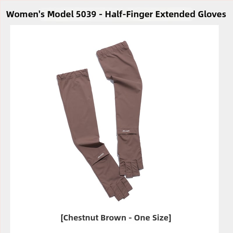 UV apsaugos pirštinės - puspiršto dizainas, kvėpuojančios iš ledinio šilko, greitai džiūsta, neslystančios, su jutikliniu ekranu suderinamos