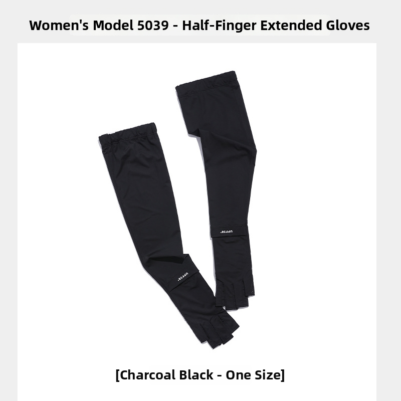 UV apsaugos pirštinės - puspiršto dizainas, kvėpuojančios iš ledinio šilko, greitai džiūsta, neslystančios, su jutikliniu ekranu suderinamos