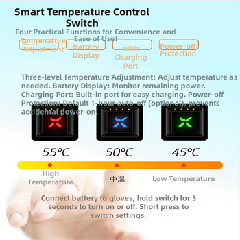 Dvostrane napajane grijaće rukavice s tri razine inteligentne regulacije temperature za dlan, prste i stražnji dio ruke – udobnost za vožnju motocikla