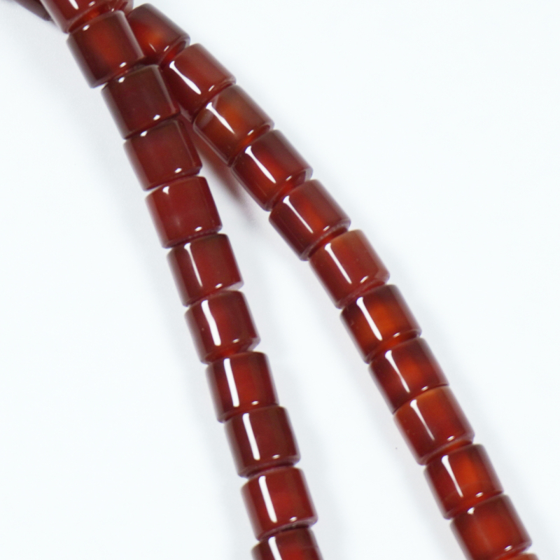 Achát gyöngyök — hengeres, egyenesre vágott, spacer gyöngyök DIY ékszerekhez, polírozott felület