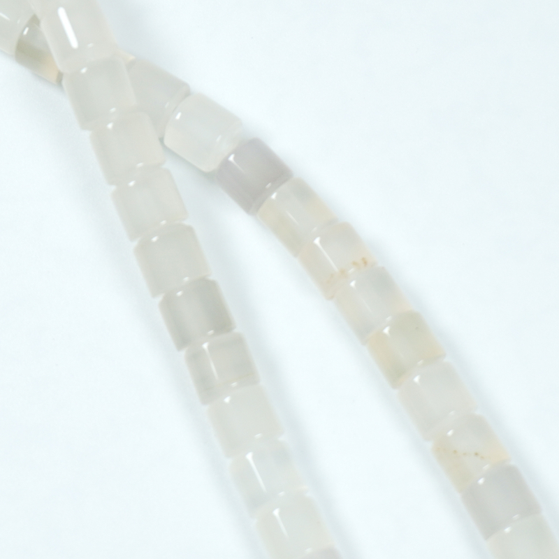 Achát gyöngyök — hengeres, egyenesre vágott, spacer gyöngyök DIY ékszerekhez, polírozott felület