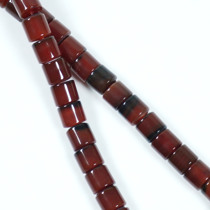 Achát gyöngyök — hengeres, egyenesre vágott, spacer gyöngyök DIY ékszerekhez, polírozott felület