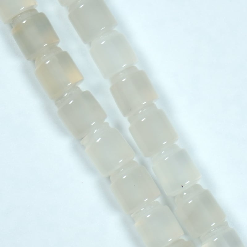 Achát gyöngyök — hengeres, egyenesre vágott, spacer gyöngyök DIY ékszerekhez, polírozott felület