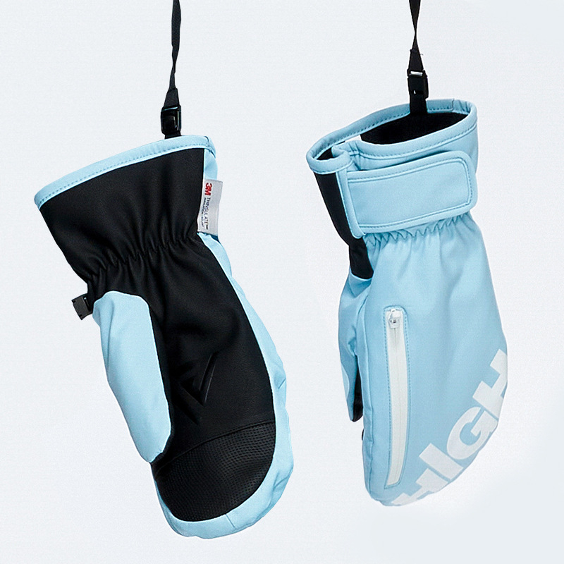 High Experience universālie slēpošanas cimdi ar skārienjutīgu ekrānu, ūdensizturīgi, kabata skipassa kartei