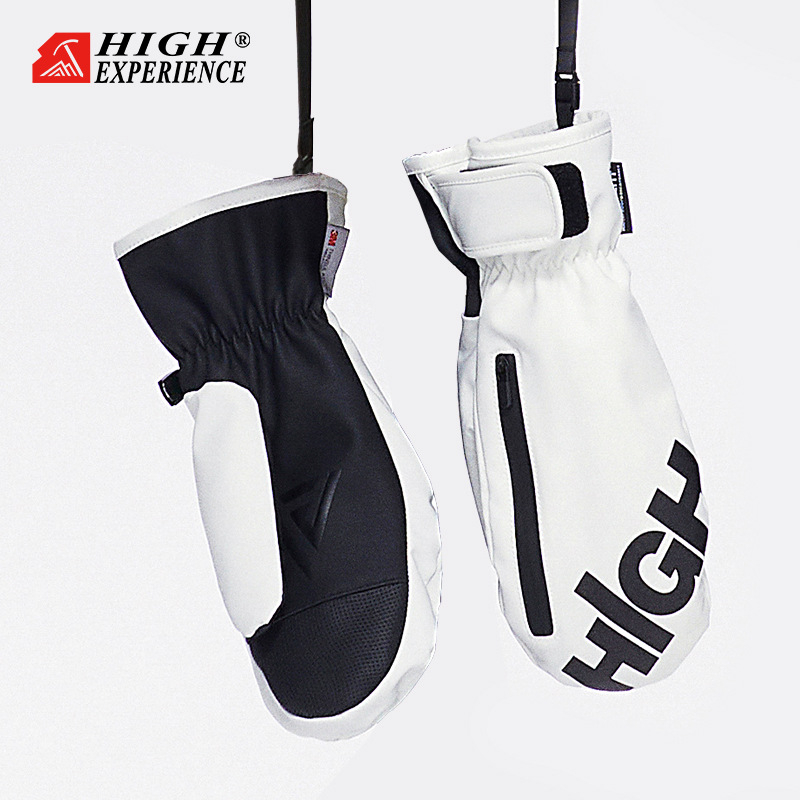 High Experience universālie slēpošanas cimdi ar skārienjutīgu ekrānu, ūdensizturīgi, kabata skipassa kartei