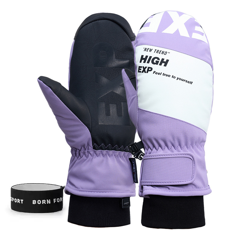 High Experience universālie slēpošanas cimdi ar skārienjutīgu ekrānu, ūdensizturīgi, kabata skipassa kartei