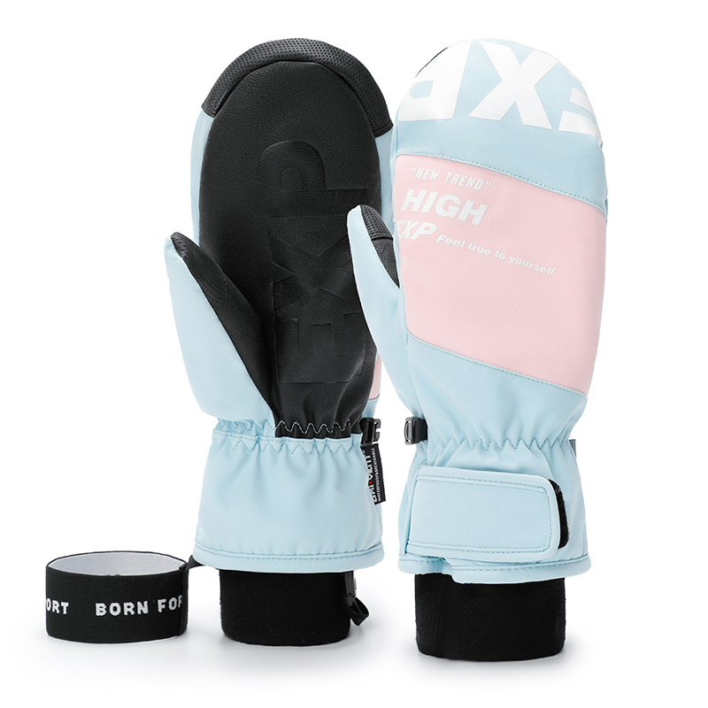 High Experience universālie slēpošanas cimdi ar skārienjutīgu ekrānu, ūdensizturīgi, kabata skipassa kartei