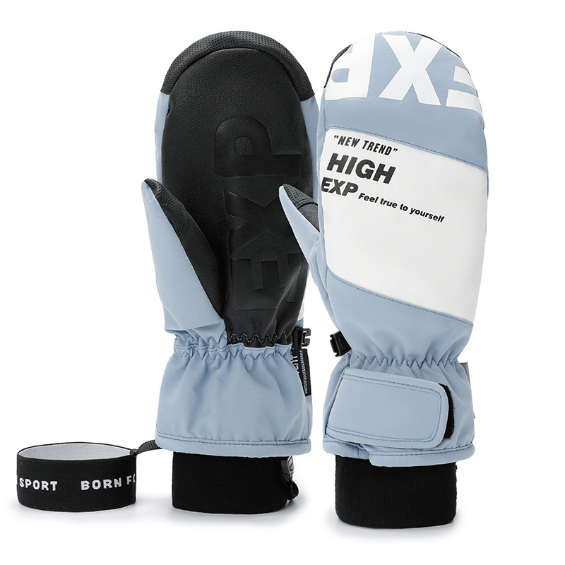 High Experience universālie slēpošanas cimdi ar skārienjutīgu ekrānu, ūdensizturīgi, kabata skipassa kartei